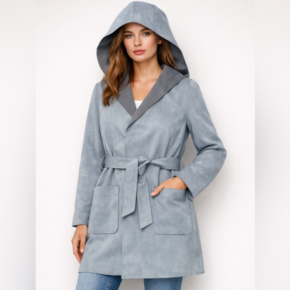 Zara Women’s Blue Trench Jacket Size S